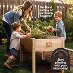 Cedar Raised Garden Bed with Legs, Outdoor Planter Box 48x24x30, 200lb
