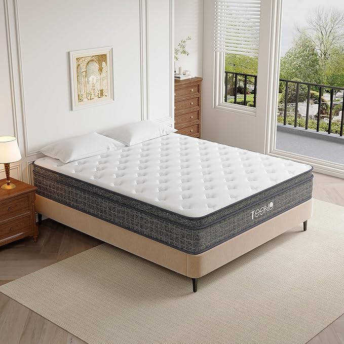 King Mattress, 14 Inch Gel Memory Foam Pocket Coils Springs Hybrid Mattresses, Medium Firm King Size Mattress in a Box, CertiPUR-US Certified, Cool & Support Comfort