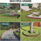 Corten Steel Rust Landscape Edging Border, 5 Pack 42”L x 7”H Weather Resistant Bendable Metal Garden Lawn Edging for Landscaping, Yard Pathway (16.5 Ft Total)