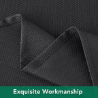 Biscaynebay Textured Fabric Tablecloths 70x108 Inches Rectangular, Black Water Resistant Spill Proof Tablecloths for Dining, Kitchen, Wedding and Parties, Machine Washable