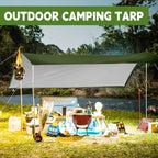 Green/Silver Heavy Duty Waterproof Tarp 12x12FT, 12mil Thick，Multifunctional tarp Whit Tear&Fade Resistant,UV Resistant,with Grommets and Reinforced Edges.