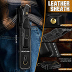 Dream Reach Heavy Duty Machete - Portable Full Tang Outdoor Survival Knife with Sheath Strap for Camping Hiking Gift for Men 9.6 Inches