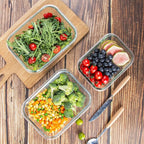 10 Pack Glass Storage Containers For Food, Airtight Meal Prep Containers with Lids Leak-proof, Glass Lunch Boxes Microwave, Freezer & Dishwasher Safe (34oz & 12oz)