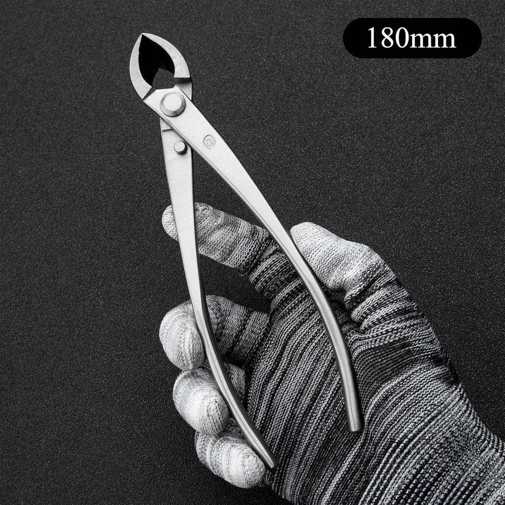 Small Size TianBonsai Bonsai Tools 5-Piece Alloy Steel Bonsai tool Kit In Cluding 180mm Long Handle Scissors / 180mm Branch Cutter / 180mm Knob Cutter / 200mm Straight Root Hook/Tweezers (NBKS5-01)