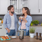Mixpresso Stainless Steel French Press Coffee Maker 27 Oz 800 ml, Double Wall Insulated French Press Stainless Steel, Easy Clean Tea Brewer, Easy Press Durable Metal Coffee Press