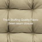 QILLOWAY Outdoor Chair Cushion for Patio Furniture, Waterproof Patio Cushions Set of 4 with Ties, Fade Resistant Replacement Pads for Outdoor Rocking Chairs,Beige