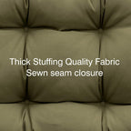 QILLOWAY Outdoor Chair Cushion for Patio Furniture, Waterproof Patio Cushions Set of 4 with Ties, Fade Resistant Replacement Pads for Outdoor Rocking Chairs,Sage