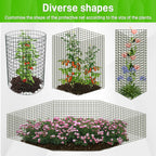 8 Pack Plant Protectors from Animals, 13.8"x 12" Wire Plant Protector, Wire Cages for Plants with Stakes and Cable Ties, Metal Plant Cages for Plants, Vegetables, Flowers