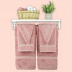 Chakir Turkish Linens 100% Cotton Premium Turkish Towels for Bathroom, 2 Large Bath Towels, 2 Hand Towels, 2 Washcloths (6-Piece Towel Set, Pink)