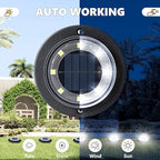 Flacchi Solar Ground Lights - Solar Powered Lights Outdoor Solar Disk Light Waterproof Landscape Light for Patio Yard Pathway Walkway Driveway (Cool White, 12 Pack)