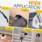 [Upgraded] Rodent Barrier Kit, Steel Wool Included PU Spray Foam Hole Filler for Mice Control 3.2"x7.5’ Rodent Control Fill Fabric, Gloves, Scissors,Gap Blocker in Hole Pipeline Vent in House, Garage