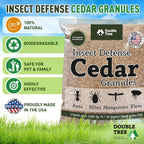 Double Tree Home and Garden Cedar Granules | Repels Fleas, Ticks, Ants, and Mosquitos | Rich Cedar Scent | Non Toxic | Pet Safe | 1 Bag (16 Quarts)
