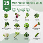 Organo Republic 25 Vegetable Seeds Variety Pack - 16,850+ Non-GMO Heirloom Seeds for Planting Vegetables & Fruits in Individual Seed Packets, Home Garden Seed for Hydroponic, Indoor & Outdoor Garden