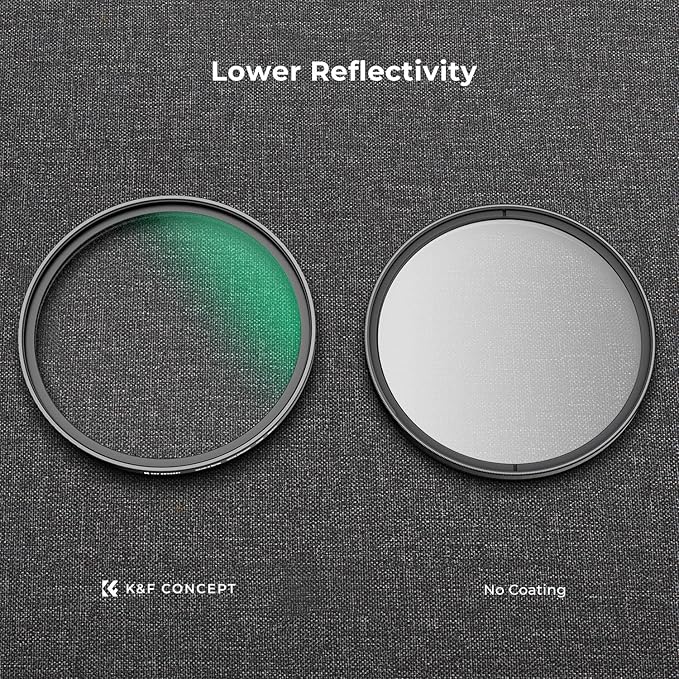 K&F CONCEPT 52mm White Mist 1/4 Filter, 18 Multi-Layer Coatings Dreamy Soft White Diffusion Filter with Cleaning Cloths for Portrait/Video/Vlog Photography