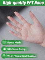 Stronger Garden Mesh Netting - 10 x 12 ft PPT Nano Bird Net Barrier, Mosquito Netting Screen for Outdoor Plants Vegetables Patios Balconies Terraces, Shading Rate 33% (Black)