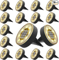 Joomer Solar Ground Lights, 16 Pack 8 LED Solar Lights Outdoor IP68 Waterproof Disc Light In-Ground Landscape Lighting Outdoor for Patio Pathway Lawn Yard Driveway Walkway (Warm White)