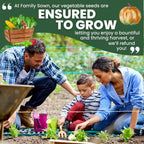 35 Vegetable Seed Packets | Survival Variety Pack | 2025 Season | Individually Packed Vegetables, Herbs and Fruits | Emergency Seed Vault for Doomsday Prepping | by Family Sown