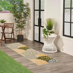 Nourison Home Aloha Indoor/Outdoor Green Multicolor 2'3" x 8' Area Rug, Easy-Cleaning, Non Shedding, Bed Room, Living Room, Dining Room, Backyard, Patio, Deck (2x8)