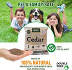 Double Tree Home and Garden Cedar Granules | Repels Fleas, Ticks, Ants, and Mosquitos | Rich Cedar Scent | Non Toxic | Pet Safe | 1 Bag (16 Quarts)