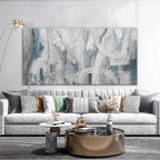 YISXINOAG Large Abstract Wall Art For Living Room Hanging Grunge Room Home Wall Decor Blue Canvas Art Wall Decor Painting White Wall Art Picture For Bedroom Home Office Decoration 29" X 58"