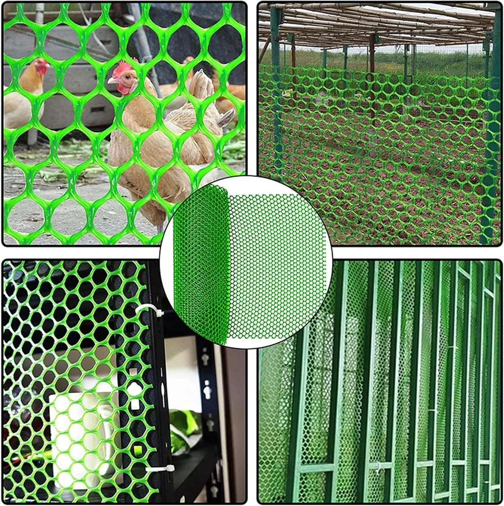 Wire Fence Mesh Green Plastic Mesh Roll 39.3″ Wide Poultry Fencing Multi-Use Garden Fence for Snow Fence Chicken Plants Balcony Protection Barrier(Size:1x30M - Mesh 1.2cm)