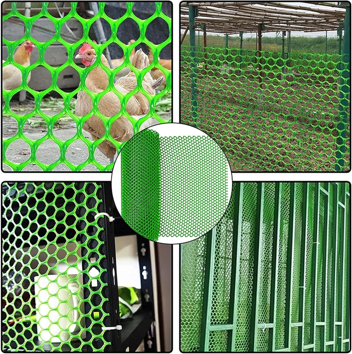 Wire Fence Mesh Green Plastic Mesh Roll 39.3″ Wide Poultry Fencing Multi-Use Garden Fence for Snow Fence Chicken Plants Balcony Protection Barrier(Size:1x30M - Mesh 1.2cm)