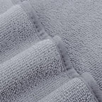 POLYTE Oversize, 60 x 30 in., Quick Dry Lint Free Microfiber Bath Towel Set, 6 Piece (Gray)