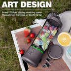 Portable Blender, Shakes and Smoothies Waterproof 20 oz BPA Free Blender Cup and a Travel Lid. (Black, 20 oz)