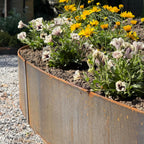 Edge Right - Hammer-in Landscape Edging - 48-inch Strips - 14-inch Depth 1/4-inch Rounded top COR-Ten Steel (5 Pack)