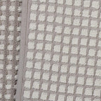 Modern Threads 6-Piece 100% Combed Cotton Yarn Dyed Cobblestone Jacquard Towel Set Flax