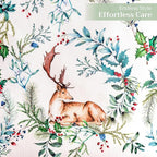 Maison d' Hermine Table Runner 100% Cotton Single Layer Table Runners 108 inches Long for Thanksgiving Christmas Decorations Home Kitchen Dining Party Wedding (Holly Time, 14.5" x 108")