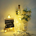 Wine Bottle Lights with Cork, 12 Pack Battery Operated 12 LED Cork Shape Silver Wire Colorful Fairy Mini String Lights for DIY, Party, Christmas, Halloween,Wedding Decor (Warm White)