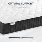 Life Balance Hybrid 10 Inch King Size Mattress, Medium Firm, Supportive Foam & Innerspring Coils, Pressure Relief & Spinal Alignment, Mattress in a Box, Made in USA, CertiPUR-US Certified, CE-10-K