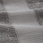 Modern Threads 6-Piece 100% Combed Cotton Yarn Dyed Cobblestone Jacquard Towel Set Flax