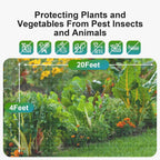 Garden Netting Pest Barrier: 4'x20' Fine Bug Netting for Garden Protection Row Cover Raised Bed Screen Mesh Greenhouse Mosquito Net, Protecting Tree Plants Vegetable Flowers Fruits