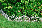 Evelyne Decorative Garden Border Edging: Faux Wrought Iron Leaf & Bird Design