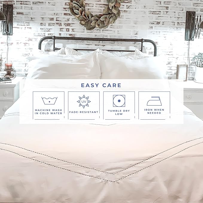 Kotton Culture Oversized King Size Duvet Cover Set 100% Egyptian Cotton - 600 Thread Count Ultra Soft Premium Comforter Cover Zipper Closure & Corner Ties (Arrow White,Oversized King 120" X 98")