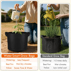 Gardzen 6-Pack 20 Gallon Grow Bags, 500G Thickened Aeration Fabric Pots with Handles, Heavy Duty Cloth Pots for Plants