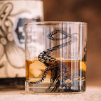 Octopus Tentacle Whiskey Glasses - Set of Two 11oz. Old Fashioned Glasses with Gift Box