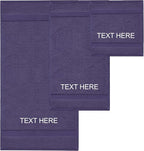Chakir Turkish Linens | Hotel & Spa Quality 100% Cotton Premium Turkish Towels | Soft & Absorbent (Personalized 3-Piece Towel Set, Plum)