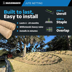Sandbaggy Jute Netting Roll, 4 ft x 225ft - Biodegradable Erosion Control Blanket for Slopes, Hills & Drainage, Eco-Friendly, Durable Soil Stabilizer, Contractor-Approved for Landscaping (5 Rolls)