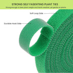 Reusable Plant Ties Hook and Loop Soft Garden Tape Roll Gentle Plant Supporting Ties Double Sided Self Gripping Adjustable Garden Staking Straps for Climbing Plants and Vines (1/2 Inch x 82 ft, Green)