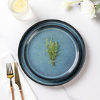 AmorArc Stoneware Dinnerware Sets,Round Reactive Glaze Plates and Bowls Set,Highly Chip and Crack Resistant | Dishwasher & Microwave Safe Dishes Set,Service for 4 (12pc)