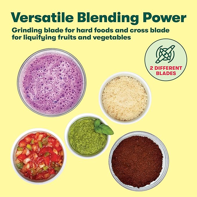 BELLA Personal Size Rocket Blender for Smoothies and Protein Shakes, Portable Juice Maker and Mini Food Processor and Grinder, 12 Piece, BPA Free Accessories, 240 W, Stainless Steel