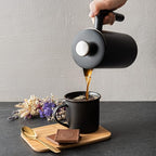 Mixpresso Black Stainless Steel French Press Coffee Maker 26 Oz 770 ml, Double Wall Insulated French Press Stainless Steel, Easy Clean Tea Brewer, Easy Press Durable Metal Coffee Press