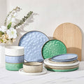 Herogo 12 Pieces Dishware Sets for 4, Stoneware Dinnerware Dish Set, Dinning Plates and Bowls for Home Kitchen, Dishwasher & Microwave Safe, Multicolor