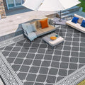 HiiARug Outdoor Rugs 9'x12' for Patios Waterproof RV Mats Camping Rug Outdoor Area Rug Lightweight Portable Outdoor Plastic Straw Rug for Patio, RV, Camping, Balcony, Beach