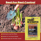 Giant Destroyer Smoke Bomb Gasser – Rodent & for Gophers, Moles, Groundhogs & Rats – 2 Pack (8 Tubes) + Jecudi Towel
