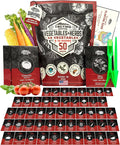 50 Tactiko Survival Vegetable, Herb & Fruit Seed Kit - U.S.A. Harvested Varieties - 37,000+ Non-GMO Heirloom Seeds - Emergency Seed Vault in Waterproof Mylar Bag - Long-Term Storage