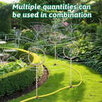 34" Tall Copper-Coated Stainless Steel Garden Sprinkler, 360° Rotating Decorative Ornamental Sprinkler for Lawn, Yard & Landscape Watering (Dragonfly)